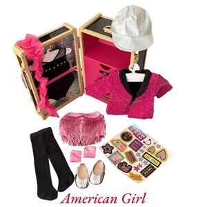 American Girl Kavi's Backstage Trunk & Costumes